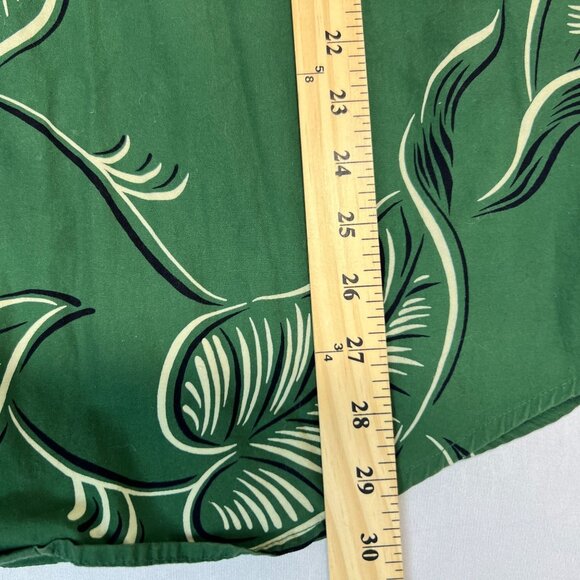VTG Banana Republic 90 Men L Green Hawaiian Tropical Button-Up Camp Shirt Cotton - Picture 6 of 11